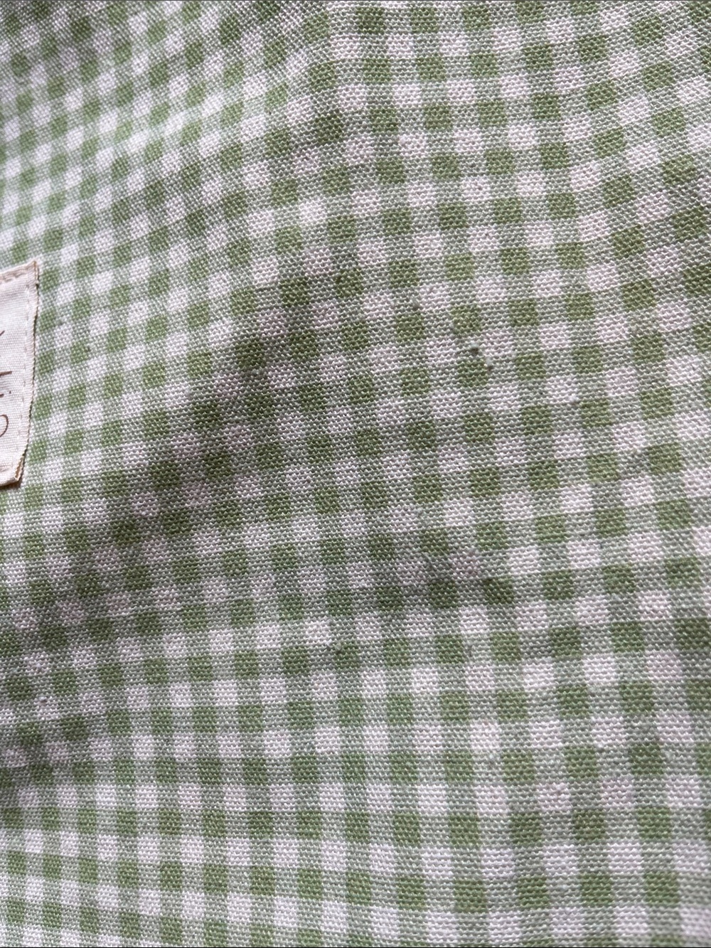 NWT Sun Freckled Studio Green Gingham Checkered Bag - Picture 12 of 13